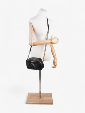 Gucci EC Marmont Black Matelasse Leather Small