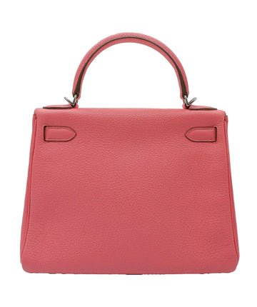 HERMES - KELLY 28 ROSE LIPSTICK TOGO LEATHER RETOURNE PHW