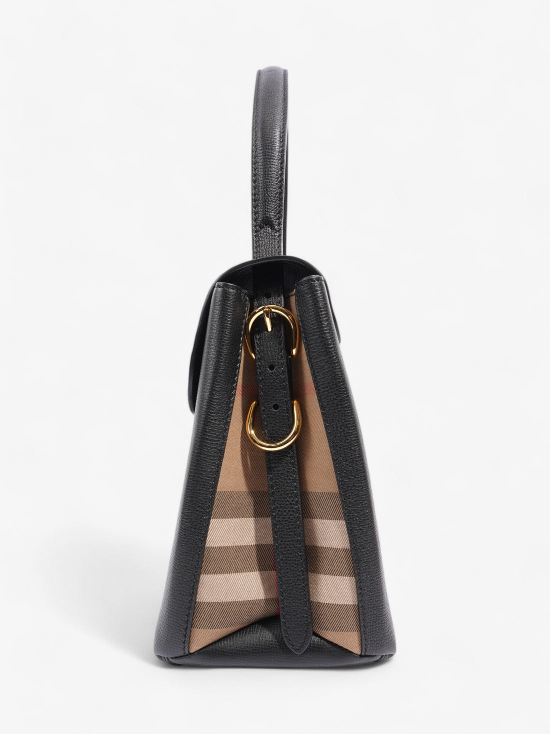 Burberry Camberley Tote Black Grained Leather Medium