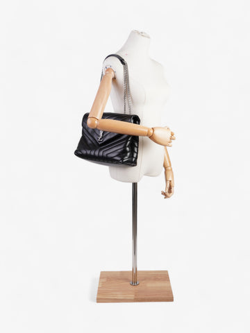 Saint Laurent Lou Lou Black Calfskin Leather Medium