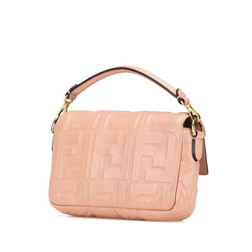 Fendi Mini Embossed Zucca Baguette Satchel