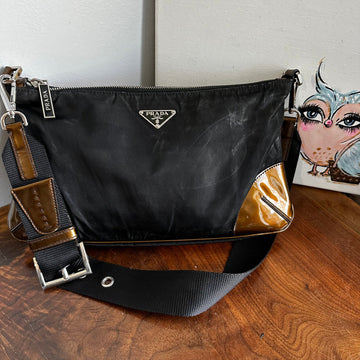The Junco -CS Prada Shoulder Bag in Black/Bronze