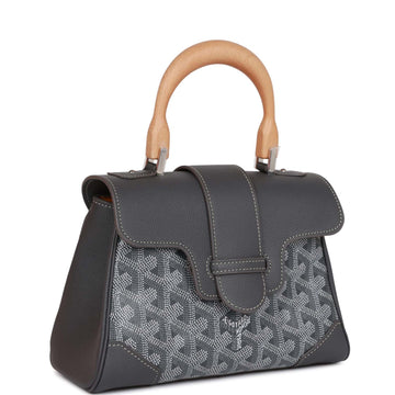 Goyard Saigon Souple Mini Bag Grey Goyardine Silver Hardware