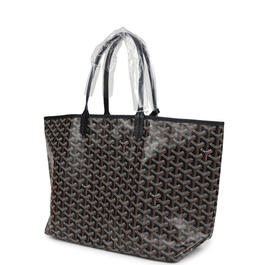 Goyard Goyardine Black St. Louis PM Tote Bag Palladium Hardware