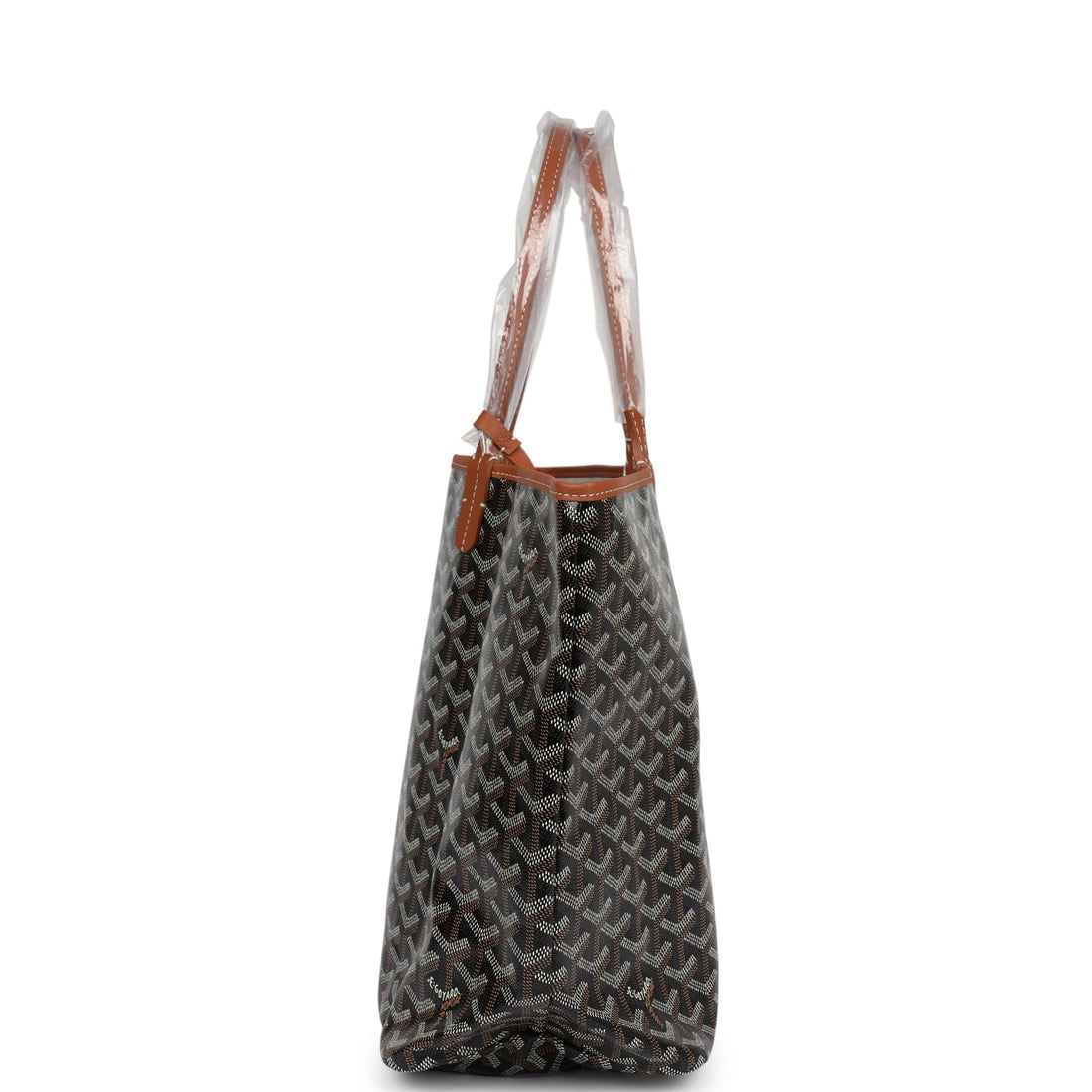 Goyard Goyardine Black and Brown St. Louis PM Tote Bag Palladium Hardware