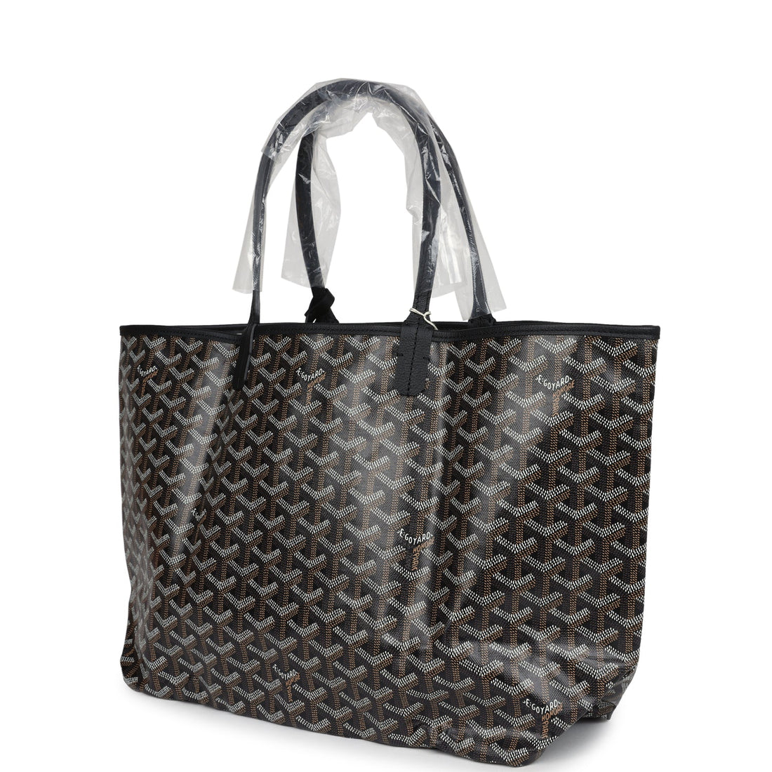 Goyard Goyardine Black St. Louis PM Tote Bag Palladium Hardware