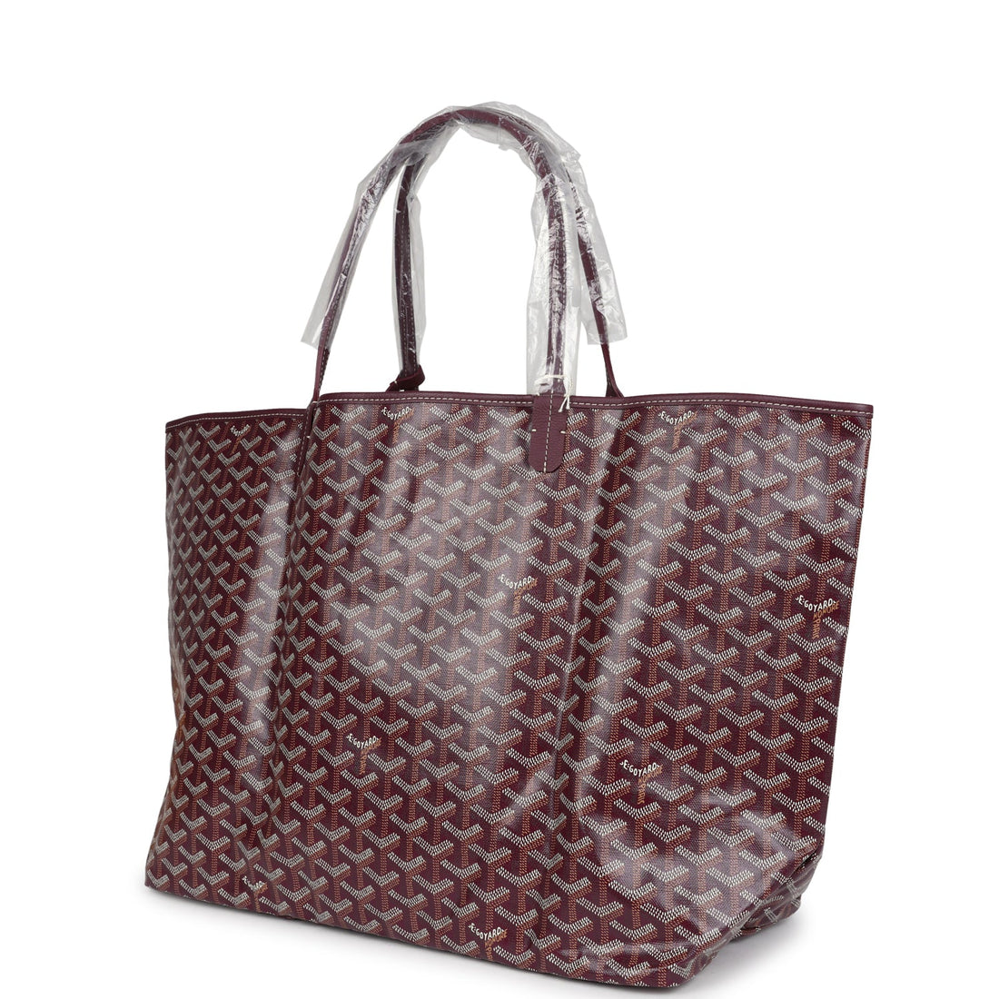 Goyard Goyardine Burgundy St. Louis GM Tote Bag Palladium Hardware