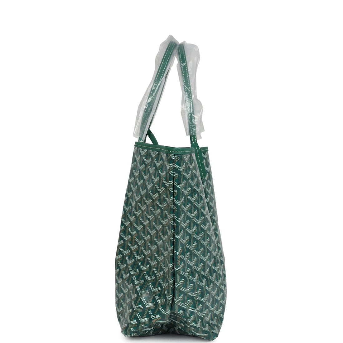 Goyard Goyardine Green St. Louis PM Tote Bag Palladium Hardware