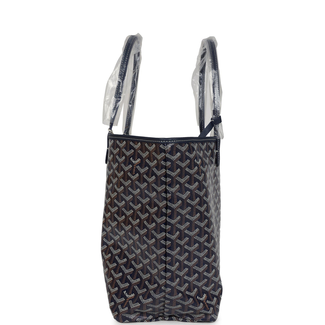 Goyard Goyardine Navy Blue Saint Louis PM Tote Bag Palladium Hardware