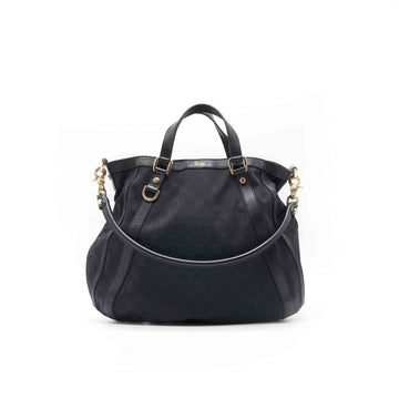Gucci Black Monogram Canvas Tote