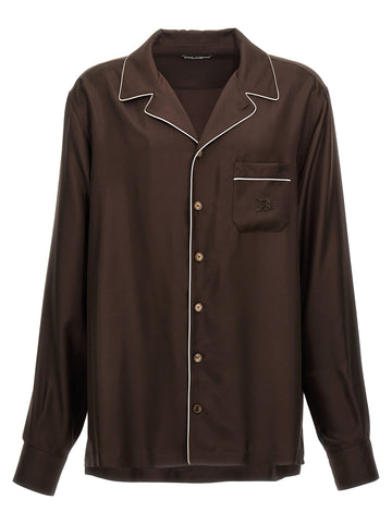 Dolce & Gabbana Men Logo Embroidery Shirt