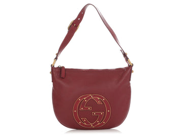 Gucci Red Leather EC Shoulder Bag