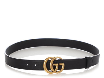 Gucci Black EC Marmont Belt