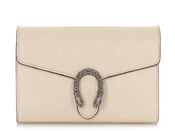 Gucci Mini Mystic White Calfskin Dionysus Chain Wallet