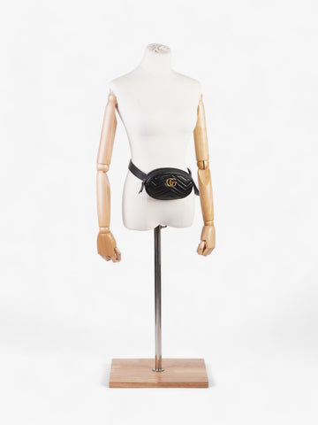 Gucci EC Marmont Belt Bag Black Matelasse Leather 85cm / 34"