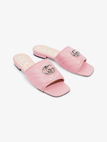 Gucci EC Marmont Slides Pink Matelasse Leather EU 36.5 UK 3.5