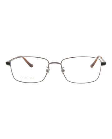 Gucci Mens Square/Rectangle Ruthenium Black Transparent Fashion Designer Eyewear
