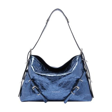 GIVENCHY METALLIC CALFSKIN LEATHER MEDIUM VOYOU BAG