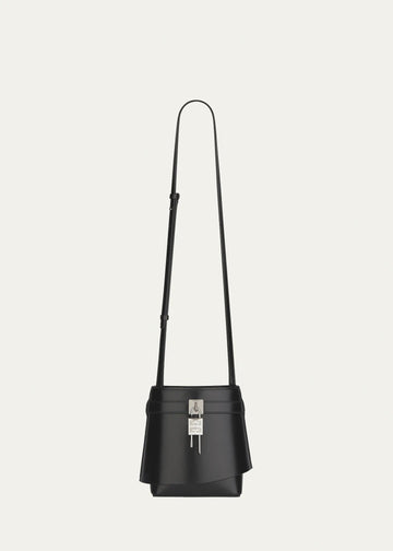 GIVENCHY SHARK LOCK LEATHER BUCKET BAG