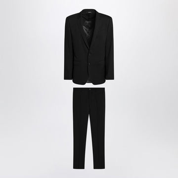Dolce&Gabbana Black Single-Breasted Virgin Wool Suit Men