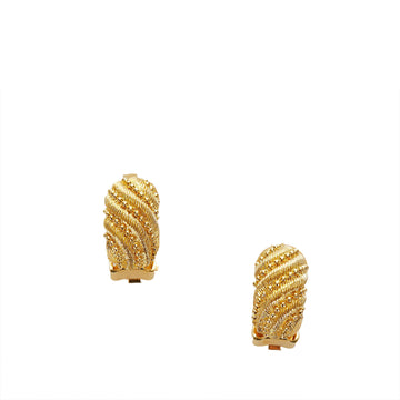 Logo Clip-On Earrings Gold