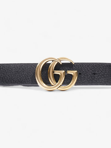 Gucci EC Marmont Belt Black / Gold Leather 100cm 40"