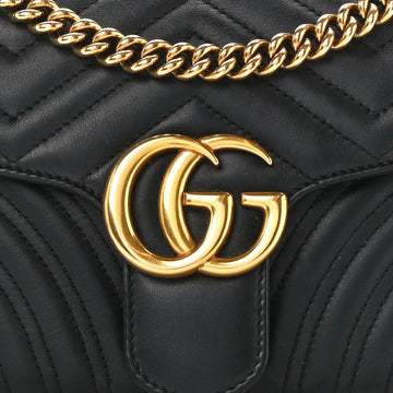 GUCCI GG MARMONT MATELASSE CALFSKIN LEATHER SMALL SHOULDER BAG