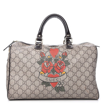 GUCCI GG PLUS MONOGRAM TATTO HEART JOY BOSTON BAG