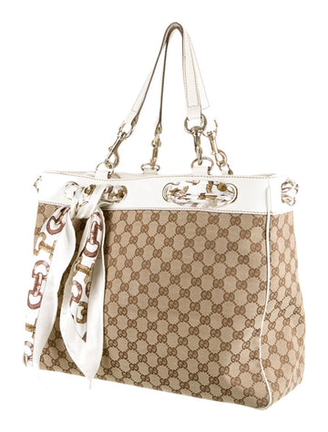 GUCCI GG MONOGRAM LARGE POSITANO TOTE BAG