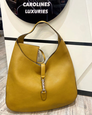 GUCCI SOFT CALFSKIN LEATHER LARGE JACKIE HOBO BAG