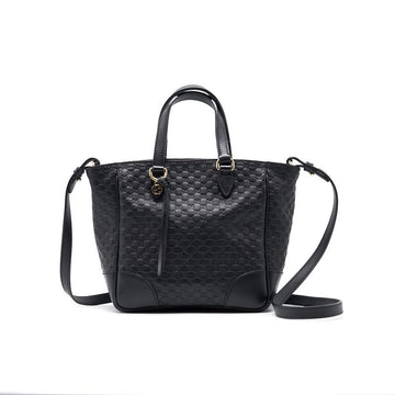 Gucci Black Leather Tote Bag