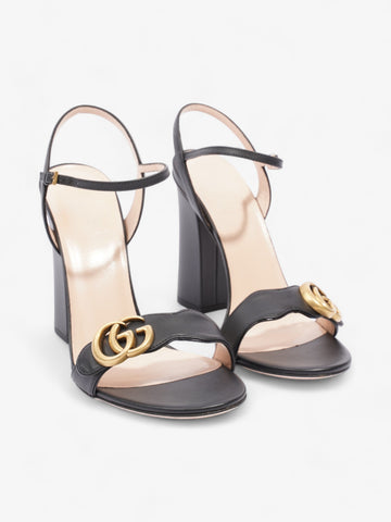 Gucci EC Sandal 90mm Black / Gold Leather EU 40 UK 7