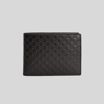 Gucci Micro Guccissima CS Logo Leather Bifold Wallet