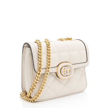 Gucci Calfskin Deco Mini Shoulder Bag (SHF-V7Mhb2)