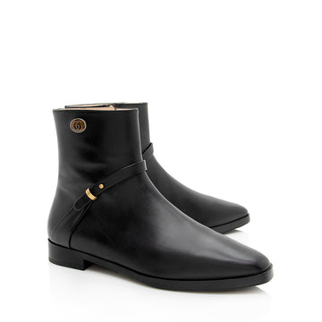 Gucci Calfskin Emblem Boots - Size 7.5 / 37.5 (SHF-16791)