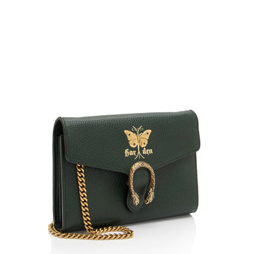 Gucci Calfskin Garden Dionysus Chain Wallet (SHF-qnbF61)