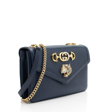 Gucci Calfskin Rajah Zumi Medium Shoulder Bag (SHF-bv9Xhf)