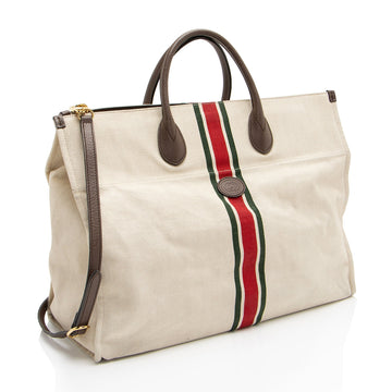 Gucci Canvas Web Foldable Large Tote