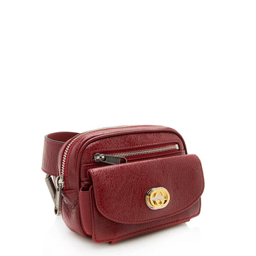 Gucci Cracked Calfskin Morpheus Belt Bag - Size 28 / 70 (SHF-12356)