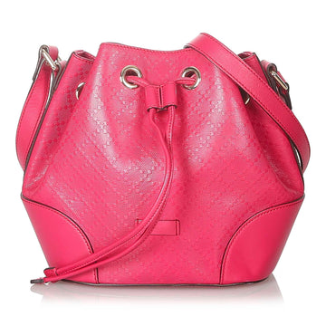G*G Diamante Bright Leather Bucket Bag (SHG-20497)