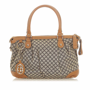 G*G Diamante Sukey Canvas Satchel (SHG-19704)
