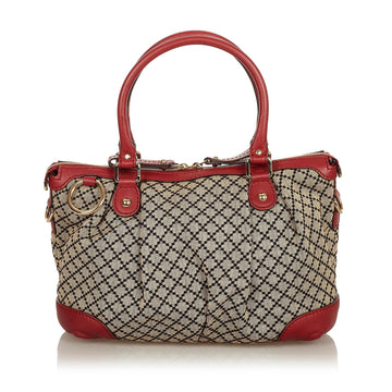 Gucci Diamante Sukey Canvas Satchel (SHG-5dkeD5)