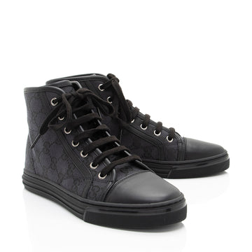Gucci GG Canvas High Top Sneakers - Size 5.5 / 35.5