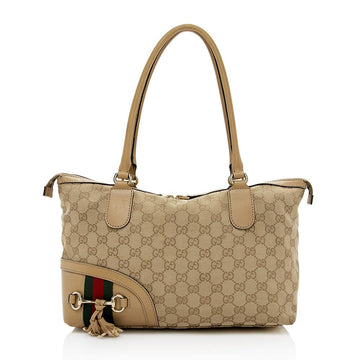 G*G CS Canvas Horsebit Tassel Satchel (SHF-14474)