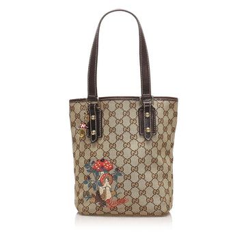 Gucci CS Canvas Mushrooms Tote Bag (SHG-13922)