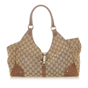 G*G CS Canvas Nailhead Jackie Shoulder Bag (SHG-19560)