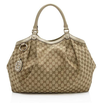 Gucci CS Canvas Sukey Large Tote