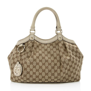 Gucci CS Canvas Sukey Medium Tote (SHF-13827)