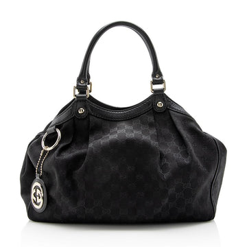 Gucci CS Canvas Sukey Medium Tote (SHF-14441)