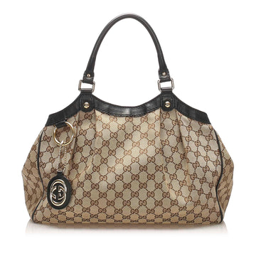 Gucci CS Canvas Sukey Tote Bag (SHG-11955)